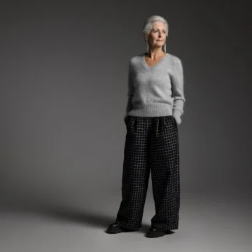 Quiet Moments av Nina Kjær, designet for Filcolana- kolleksjonen More Women Høst 2026. Klassisk modell strikket i Arwetta og Tilia