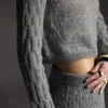 Lorna Sweater av Rikke Eliasen / Strikkrik, designet for Filcolana- kolleksjonen More Women Høst 2026. Strukturstrikket genser i Arwetta og Alva holdt sammen