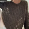 Ripple Loop Sweater av Other Loops, strikket i Silk Mohair fra Isager i farge 68