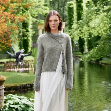 Tracie Cardigan fra Sandnes Garn, strikket i Sunday og Tynn Silk Mohair