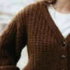 Basis No 4 av Augustins, for Hillesvåg, strikket i Blåne fra Hillesvåg. Cardigan i vaffelribb.