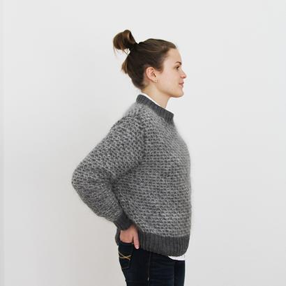 Gepard Spring Classic Sweater – Garnpakke – Fru Kvist Gepard Spring – vevstrikket genser med v hals – garnpakke