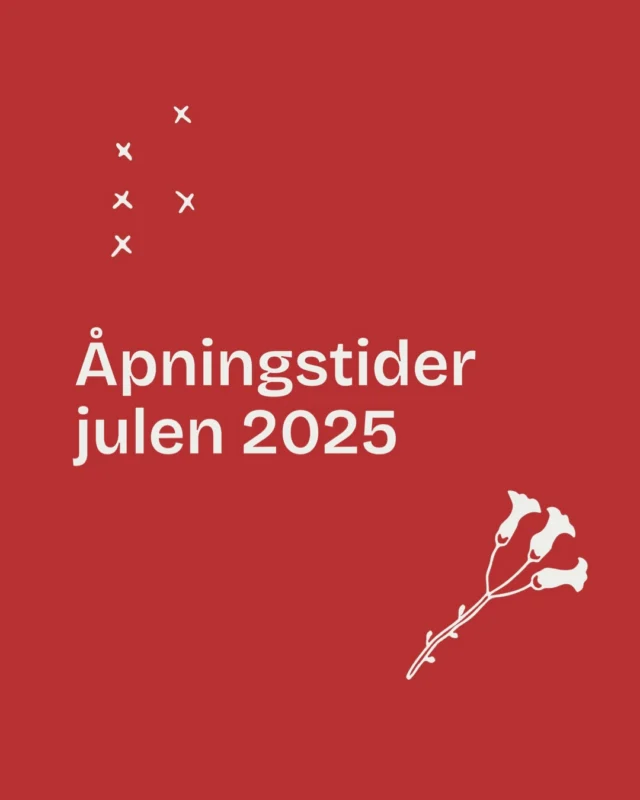 Åpningstider julen 2025💝