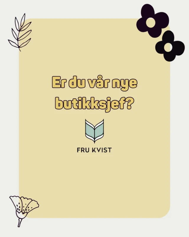 Er du vår nye butikksjef?🌿 Les mer og søk ved å trykke på lenken i vår bio❤️ 

#ledigstilling #frukvist