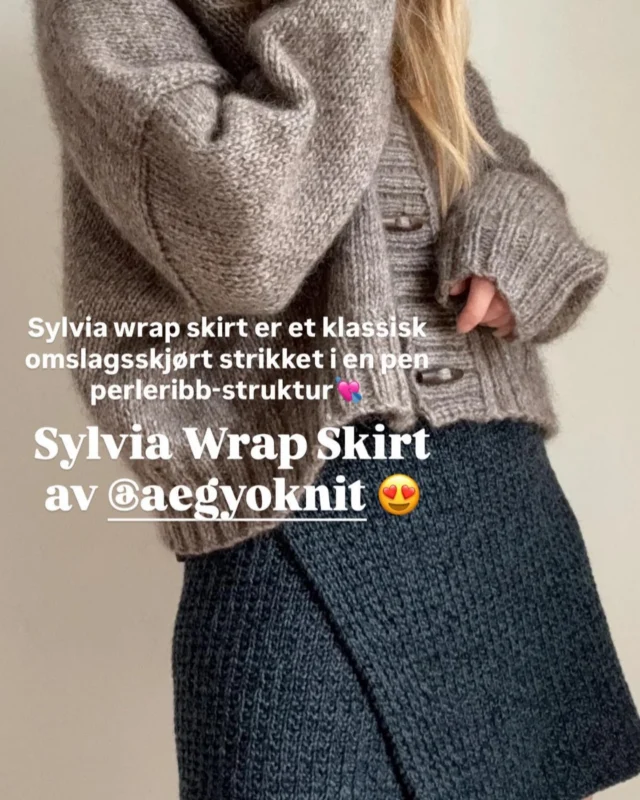 Lekkert og lettstrikket skjørt som du vil elske💫🍂
